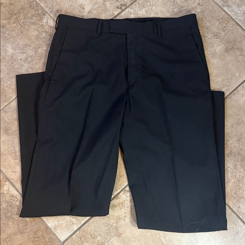 Men’s Kenneth Cole Reaction Classic Black Dress Pants, 36 x 34